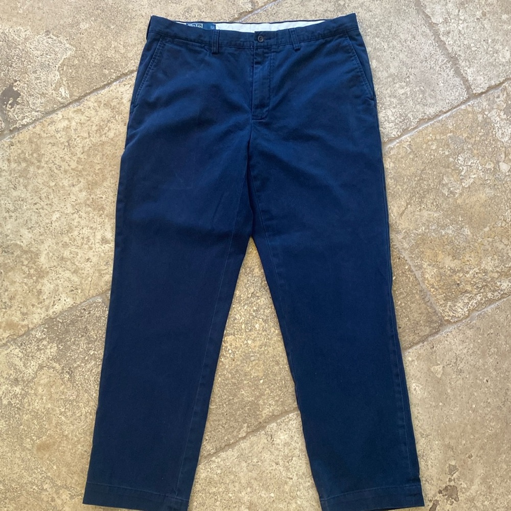 POLO by RALPH LAUREN FLAT-FRONT "PRESTON PANT" Size 36 X 32